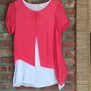JFRGF flowy coral top